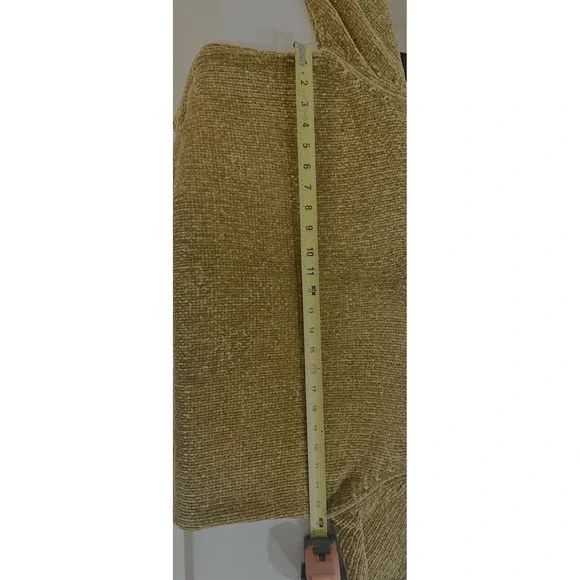 Zara Knit Oversized Sweater Womens Small Mustard Yellow V Neck . Buttery Soft - Picture 4 of 5